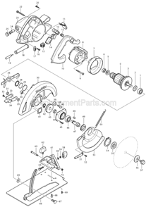 Part Location Diagram of 154888-1 Makita Blade Case