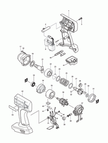 Page 1 Diagram and Parts List for BTW121SA  Makita Drill