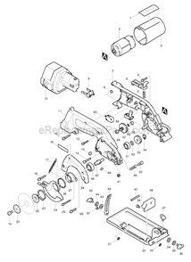 Page A Diagram and Parts List for 5093D  Makita Circular Saw