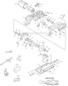Page A Diagram and Parts List for 5094DWD  Makita Circular Saw