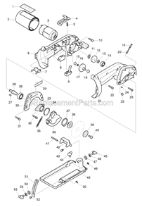 Part Location Diagram of 183102-8 Makita Housing Set