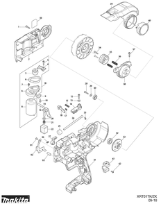Part Location Diagram of 232444-8 Makita COMPRESSION SPRING 4, XRT01