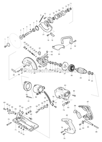 Part Location Diagram of 650103-6 Makita Switch