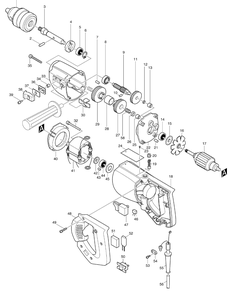 Part Location Diagram of 414522-8 Makita Handle Cover