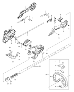 Page 2 Diagram and Parts List for XRU09Z  Makita Trimmer