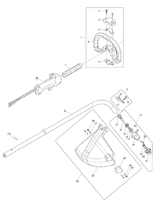 Page 4 Diagram and Parts List for ER2650LH  Makita Trimmer