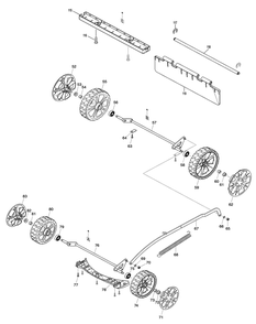Fig-1 Diagram and Parts List for XML02PT  Makita Lawn Mower