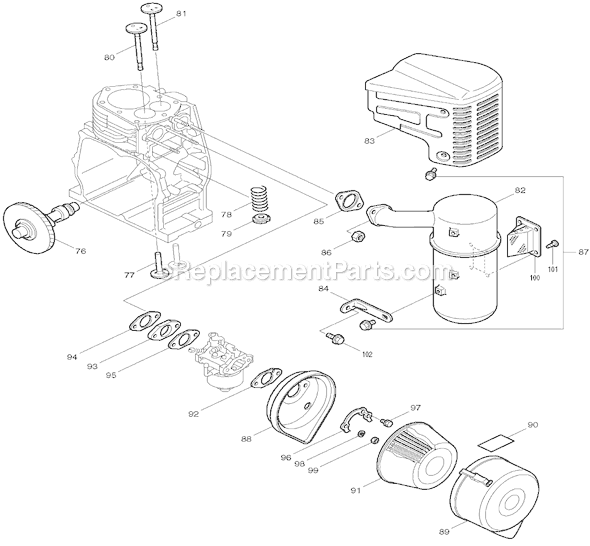 Page D Diagram and Parts List for EW300TR  Makita Water Pump