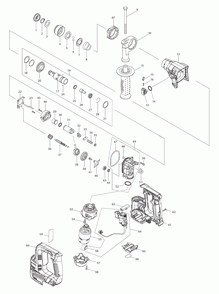 Page 1 Diagram and Parts List for RH02Z  Makita Hammer