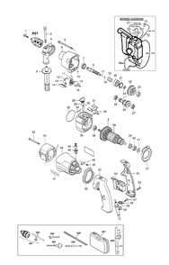 Page 1 Diagram and Parts List for HP2033  Makita Drill