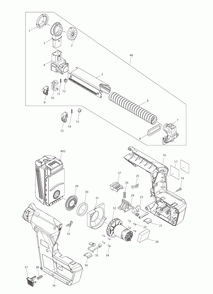 Page 1 Diagram and Parts List for DX02 Type 3 Makita Dust Collector