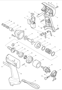 Page 1 Diagram and Parts List for 6990D  Makita Drill