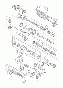 Page 1 Diagram and Parts List for BFL402RAZ  Makita Drill