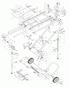 Page 1 Diagram and Parts List for WST05  Makita Tool Stand & Cart