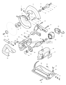 Part Location Diagram of 257531-2 Makita Sleeve 12