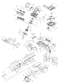 Fig-0 Diagram and Parts List for XSL06PM  Makita Saw