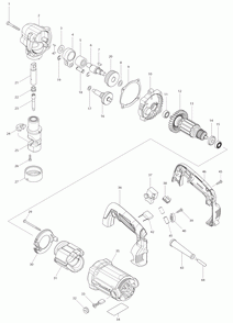 Part Location Diagram of 525866-2 Makita Field Assembly