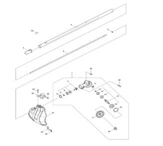 Diagram 2 Diagram and Parts List for XUX02SM1X2  Makita Trimmer