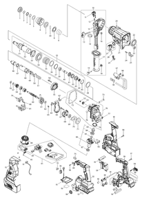 Fig-0 Diagram and Parts List for GRH01M1W  Makita Hammer Drill