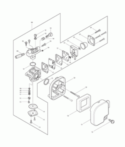 Part Location Diagram of 424460-6 Makita Pump Diaphragm