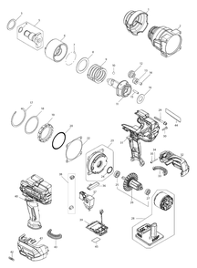Fig-0 Diagram and Parts List for GWT01D  Makita Wrench