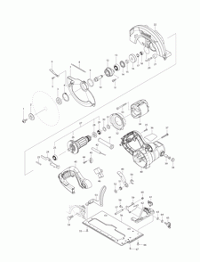 Page 1 Diagram and Parts List for HS7600 Type 1 Makita Saw