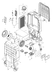 Fig-0 Diagram and Parts List for XCV17PG  Makita Dust Collector