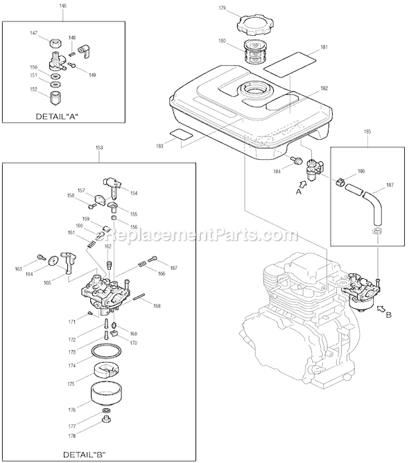 Page F Diagram and Parts List for EW310TR  Makita Water Pump