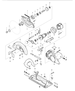Page 1 Diagram and Parts List for N5900B  Makita Saw