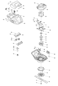 Fig-1 Diagram and Parts List for XML03Z  Makita Lawn Mower