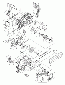Page 1 Diagram and Parts List for XCU02PTX1  Makita Saw