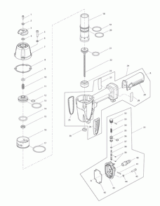 Page 2 Diagram and Parts List for AT638A  Makita Nailer