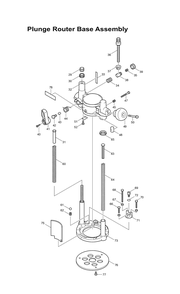 Page 1 Diagram and Parts List for RF1101KIT  Makita Router