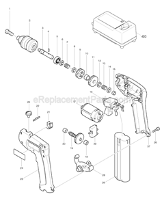 Part Location Diagram of 251448-1 Makita Pan Head Screw M5x18