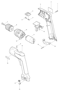 Part Location Diagram of 125050-5 Makita Gear Assembly