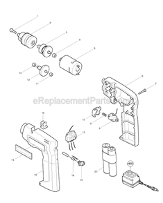Part Location Diagram of 651872-2 Makita Switch Assembly
