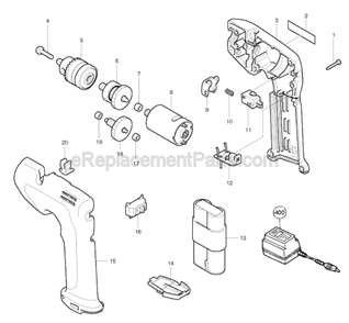 Part Location Diagram of 531086-8 Makita Switch Assembly