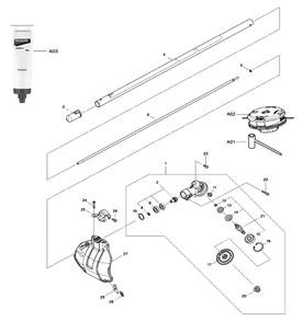 Fig-0 Diagram and Parts List for EM409MP  Makita Trimmer