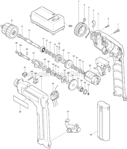 Part Location Diagram of 251451-2 Makita Pan Head Screw (reverse Thread