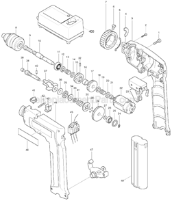 Part Location Diagram of 182141-5 Makita Housing Set