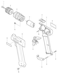 Part Location Diagram of 232182-2 Makita Leaf Spring