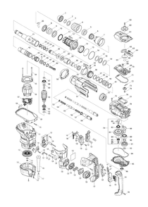 Page 1 Diagram and Parts List for HR4013C  Makita Hammer
