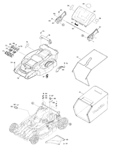 Fig-1 Diagram and Parts List for XML10Z  Makita Lawn Mower