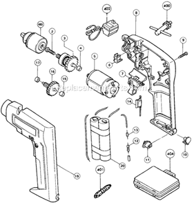 Page A Diagram and Parts List for 6170D  Makita Cordless Drill