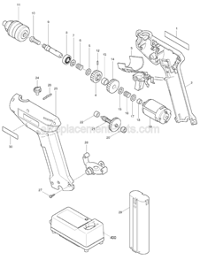 Part Location Diagram of 629623-1 Makita DC Motor