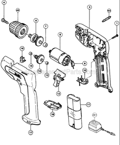 Part Location Diagram of 824417-1 Makita Tool Case