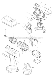 Part Location Diagram of 629789-7 Makita DC Motor