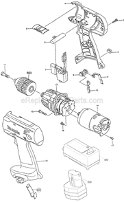 Part Location Diagram of 183078-9 Makita Housing Set