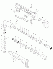 Page 1 Diagram and Parts List for 6940DW Type 1 Makita Drill