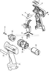 Part Location Diagram of 251468-5 Makita Flat Head Screw